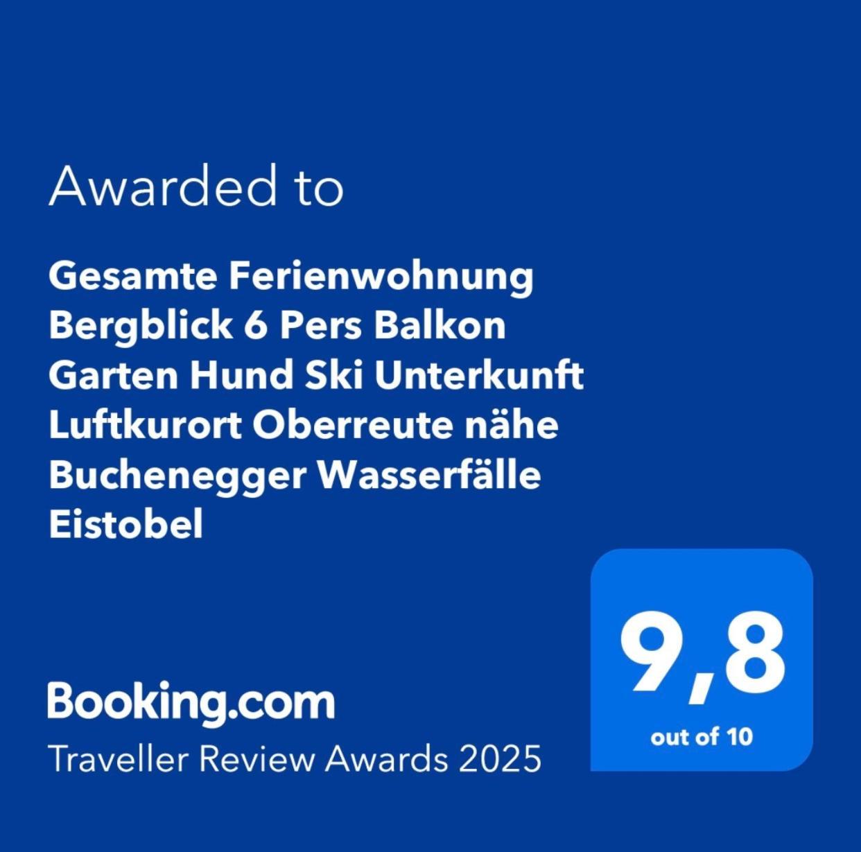 Lindners Hideaways - Bergnest Lodge - Bergblick Fewo 6 Pers Balkon Garten Hund Ski Unterkunft Luftkurort Oberreute Naehe Buchenegger Wasserfaelle Eistobel Bodensee Екстер'єр фото